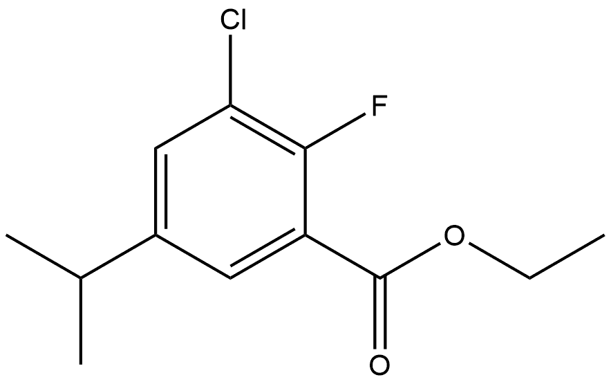 Ethyl 3-chloro-2-fluoro-5-(1-methylethyl)benzoate Structure