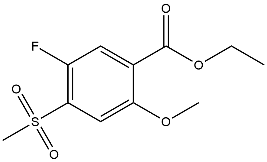 Ethyl 5-fluoro-2-methoxy-4-(methylsulfonyl)benzoate Structure