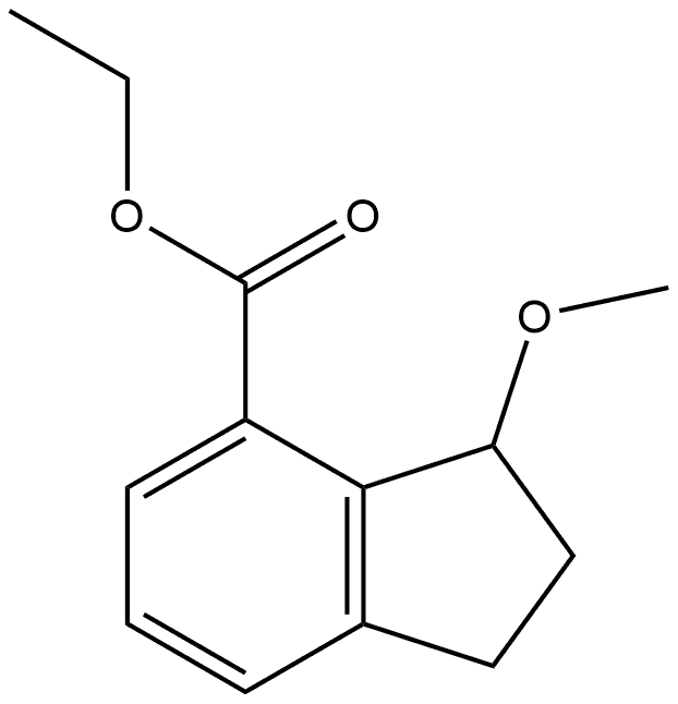 Ethyl 3-methoxy-2,3-dihydro-1H-indene-4-carboxylate Structure