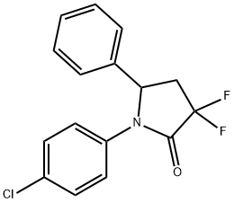 1-(4-Chlorophenyl)-3,3-difluoro-5-phenylpyrrolidin-2-one Structure