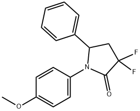 2-Pyrrolidinone, 3,3-difluoro-1-(4-methoxyphenyl)-5-phenyl- Structure