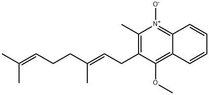 Quinoline, 3-[(2E)-3,7-dimethyl-2,6-octadien-1-yl]-4-methoxy-2-methyl-, 1-oxide Structure