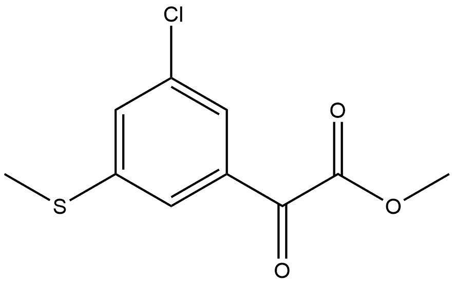 Methyl 3-chloro-5-(methylthio)-α-oxobenzeneacetate Structure
