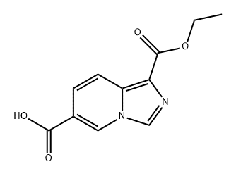 Imidazo[1,5-a]pyridine-1,6-dicarboxylic acid, 1-ethyl ester Structure