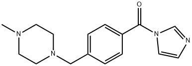 Methanone, 1H-imidazol-1-yl[4-[(4-methyl-1-piperazinyl)methyl]phenyl]- Structure