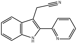 2-(2-(Pyridin-2-yl)-1H-indol-3-yl)acetonitrile 구조식 이미지
