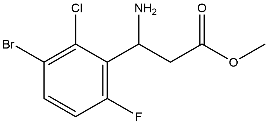 Benzenepropanoic acid, β-amino-3-bromo-2-chloro-6-fluoro-, methyl ester Structure