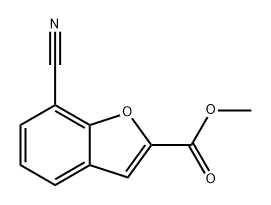 2-Benzofurancarboxylic acid, 7-cyano-, methyl ester 구조식 이미지