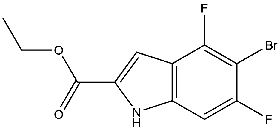 Ethyl 5-Bromo-4,6-difluoroindole-2-carboxylate Structure