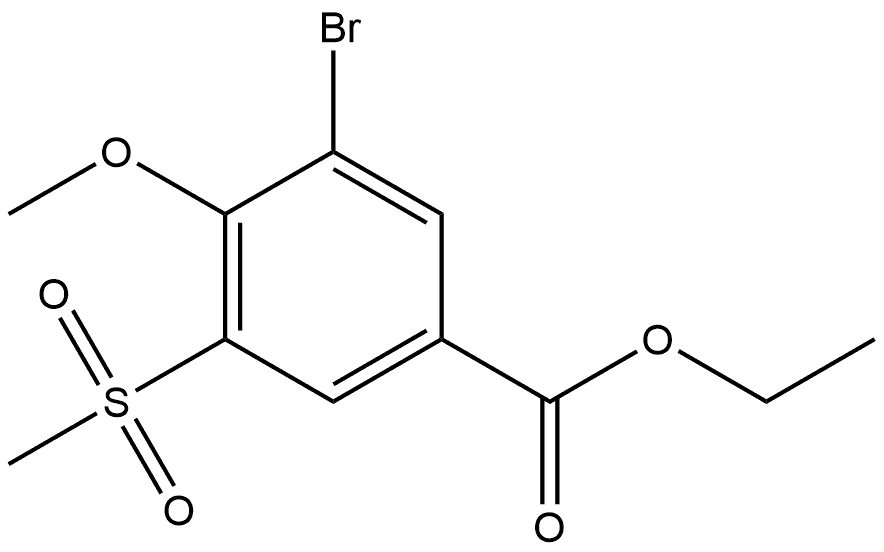 Ethyl 3-bromo-4-methoxy-5-(methylsulfonyl)benzoate Structure