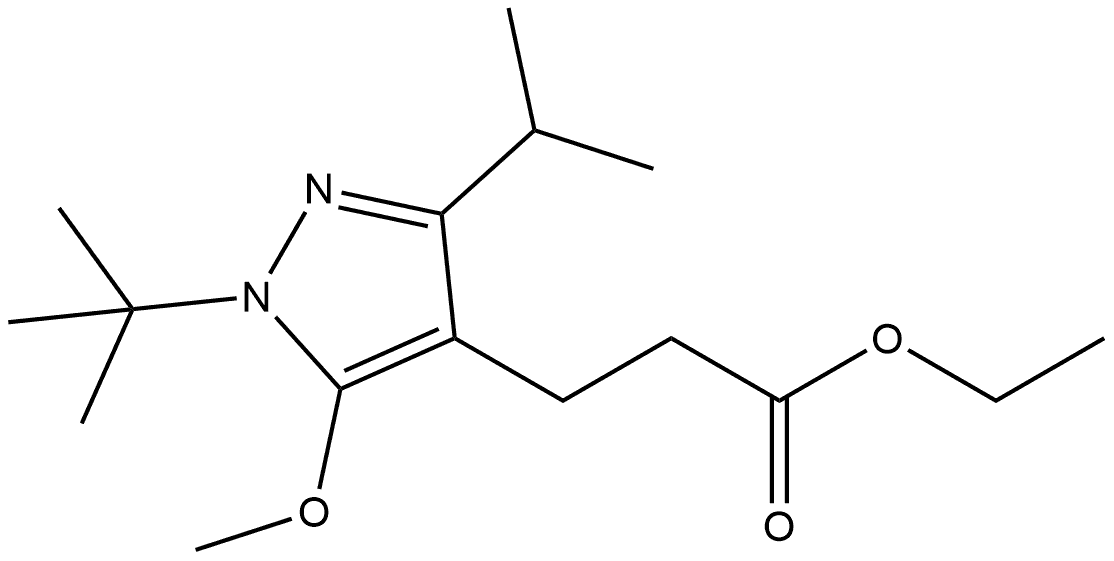 ethyl 3-[1-tert-butyl-5-methoxy-3-(propan-2-yl)-1H-pyrazol-4-yl]propanoate Structure