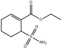 1-Cyclohexene-1-carboxylic acid, 6-(aminosulfonyl)-, ethyl ester 구조식 이미지