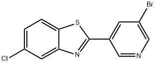 Benzothiazole, 2-(5-bromo-3-pyridinyl)-5-chloro- Structure
