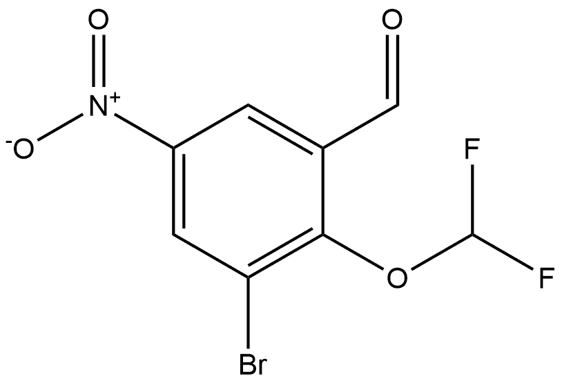 3-bromo-2-(difluoromethoxy)-5-nitrobenzaldehyde Structure