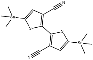 [2,2'-Bithiophene]-3,3'-dicarbonitrile, 5,5'-bis(trimethylstannyl)- Structure