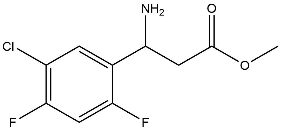 methyl 3-amino-3-(5-chloro-2,4-difluorophenyl)propanoate Structure