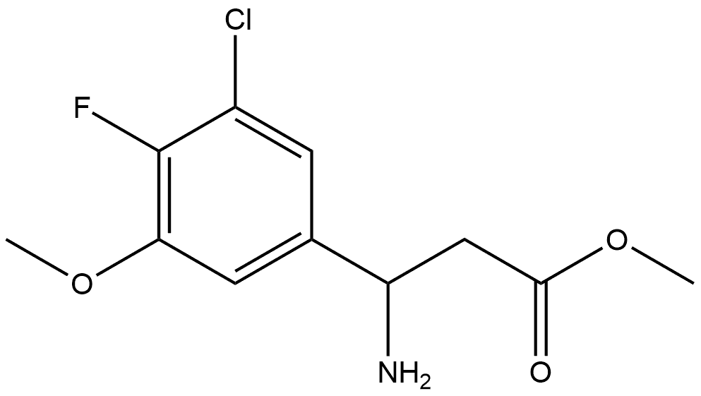 methyl 3-amino-3-(3-chloro-4-fluoro-5-methoxyphenyl)propanoate Structure