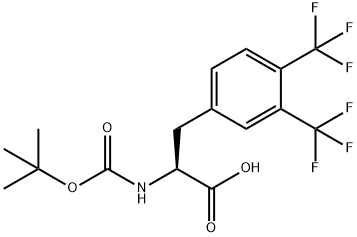 L-Phenylalanine, N-[(1,1-dimethylethoxy)carbonyl]-3,4-bis(trifluoromethyl)- Structure
