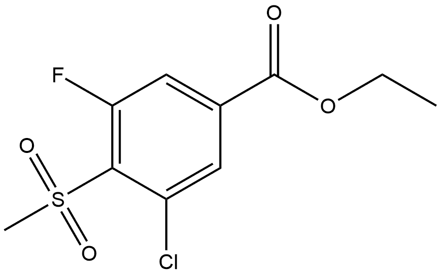 Ethyl 3-chloro-5-fluoro-4-(methylsulfonyl)benzoate Structure