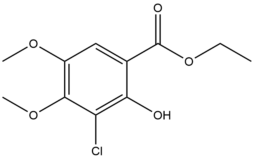 Ethyl 3-chloro-2-hydroxy-4,5-dimethoxybenzoate Structure