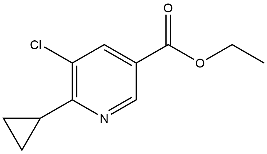 Ethyl 5-chloro-6-cyclopropyl-3-pyridinecarboxylate Structure