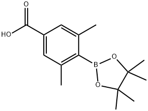 Benzoic acid, 3,5-dimethyl-4-(4,4,5,5-tetramethyl-1,3,2-dioxaborolan-2-yl)- Structure