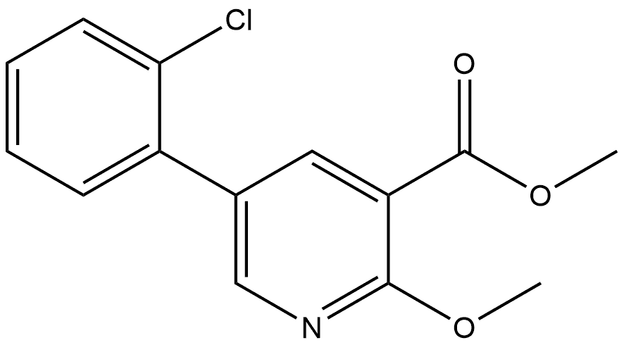 Methyl 5-(2-chlorophenyl)-2-methoxy-3-pyridinecarboxylate Structure