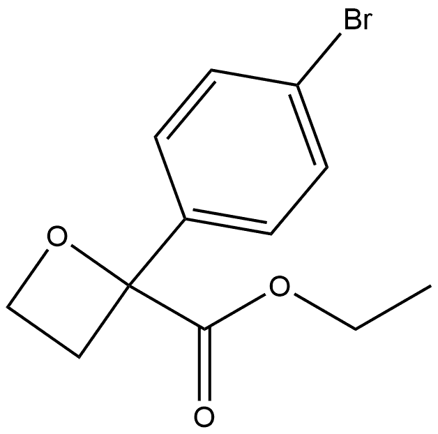 ethyl 2-(4-bromophenyl)oxetane-2-carboxylate Structure