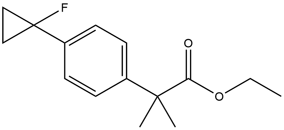 methyl 2-(4-(1-fluorocyclopropyl)phenyl)-2-methylpropanoate Structure