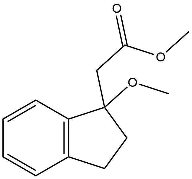 methyl 2-(1-methoxy-2,3-dihydro-1H-inden-1-yl)acetate Structure