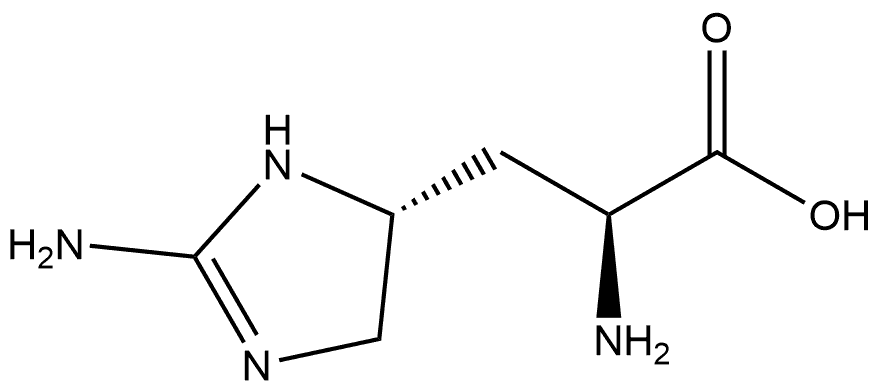 (αS,5R)-α,2-Diamino-4,5-dihydro-1H-imidazole-5 Propanoic Acid Structure