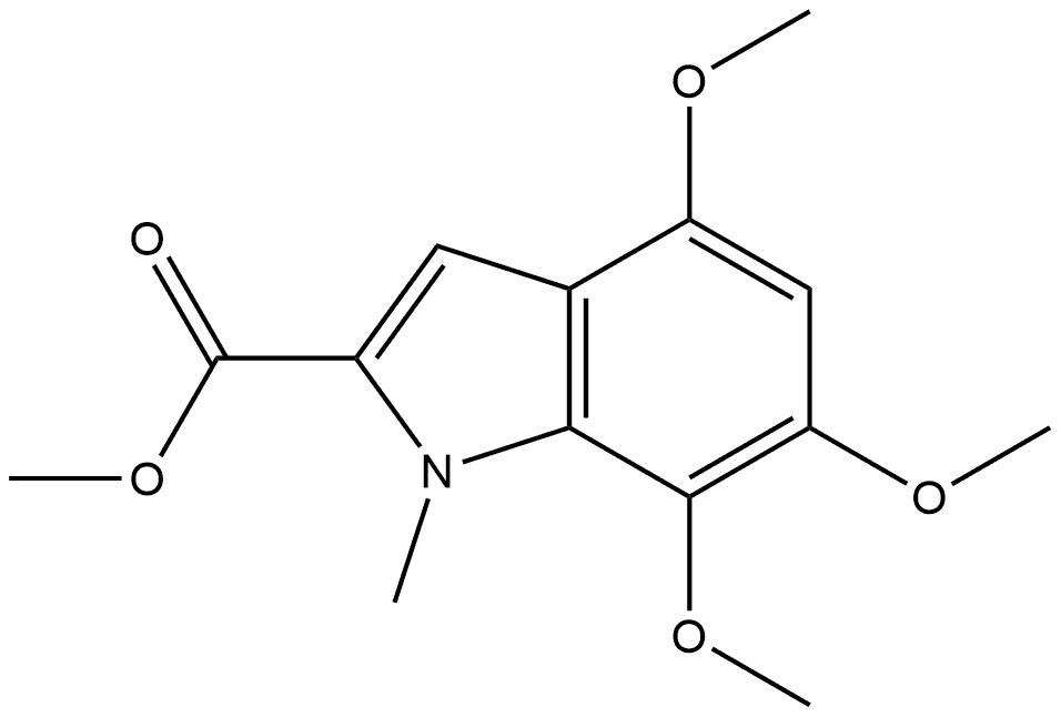 Methyl 4,6,7-Trimethoxy-1-methylindole-2-carboxylate Structure