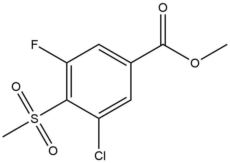 Methyl 3-chloro-5-fluoro-4-(methylsulfonyl)benzoate Structure