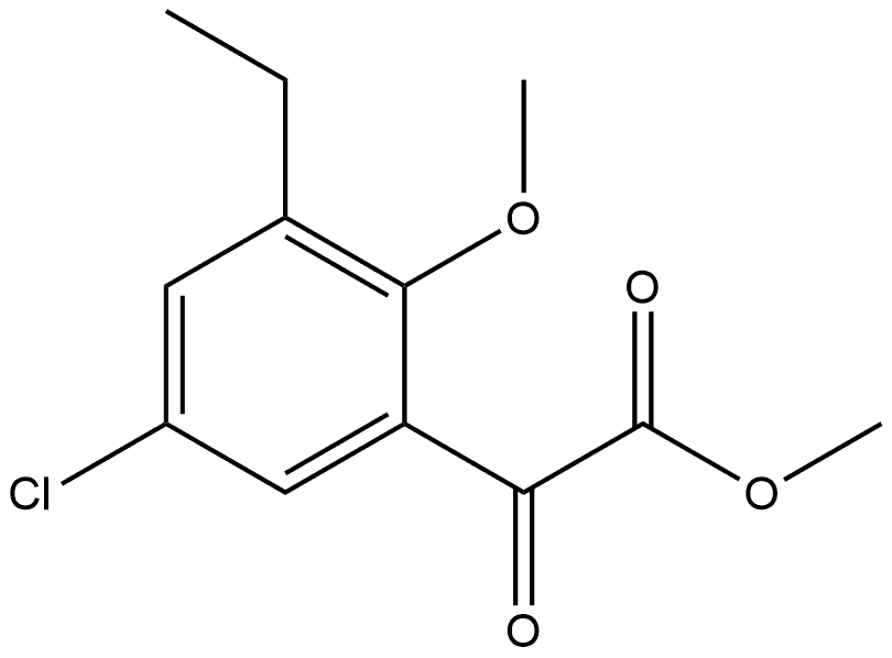 Methyl 5-chloro-3-ethyl-2-methoxy-α-oxobenzeneacetate Structure