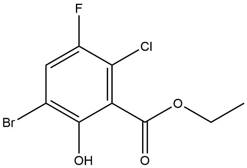 Ethyl 3-bromo-6-chloro-5-fluoro-2-hydroxybenzoate Structure