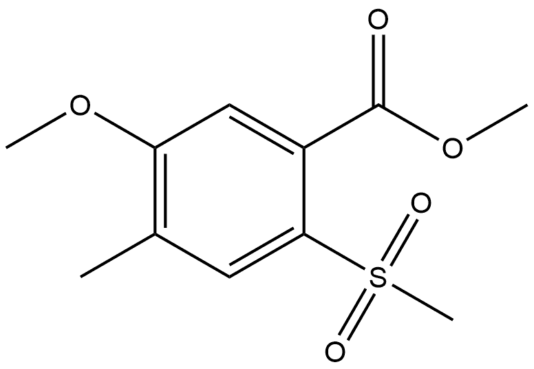 Methyl 5-methoxy-4-methyl-2-(methylsulfonyl)benzoate Structure