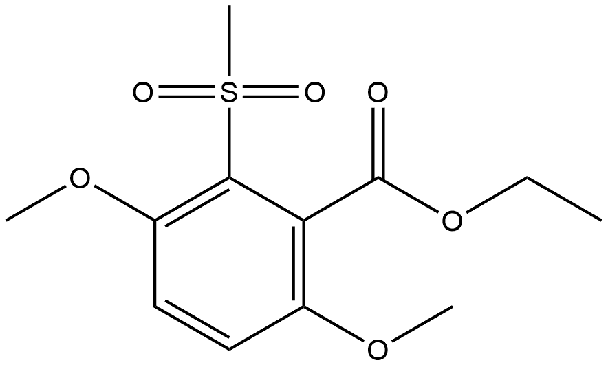 Ethyl 3,6-dimethoxy-2-(methylsulfonyl)benzoate Structure