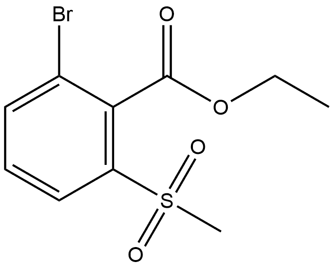 Ethyl 2-bromo-6-(methylsulfonyl)benzoate Structure