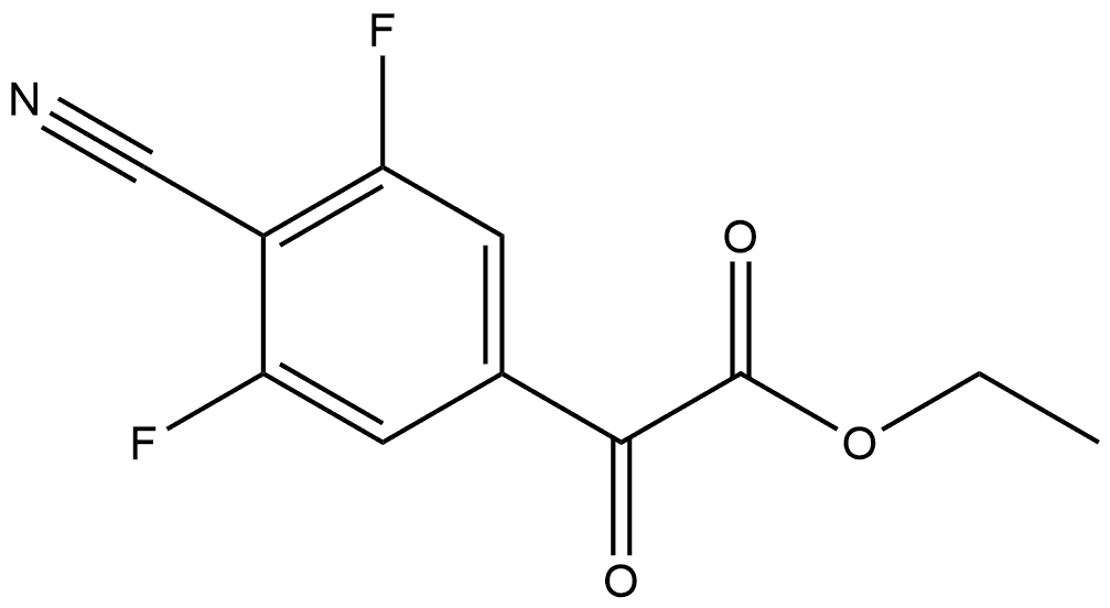 ethyl 2-(4-cyano-3,5-difluorophenyl)-2-oxoacetate Structure