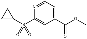 4-Pyridinecarboxylic acid, 2-(cyclopropylsulfonyl)-, methyl ester Structure