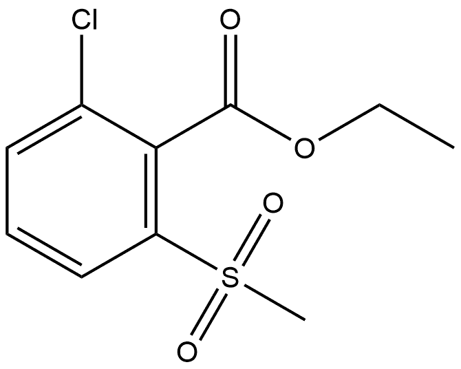 Ethyl 2-chloro-6-(methylsulfonyl)benzoate Structure