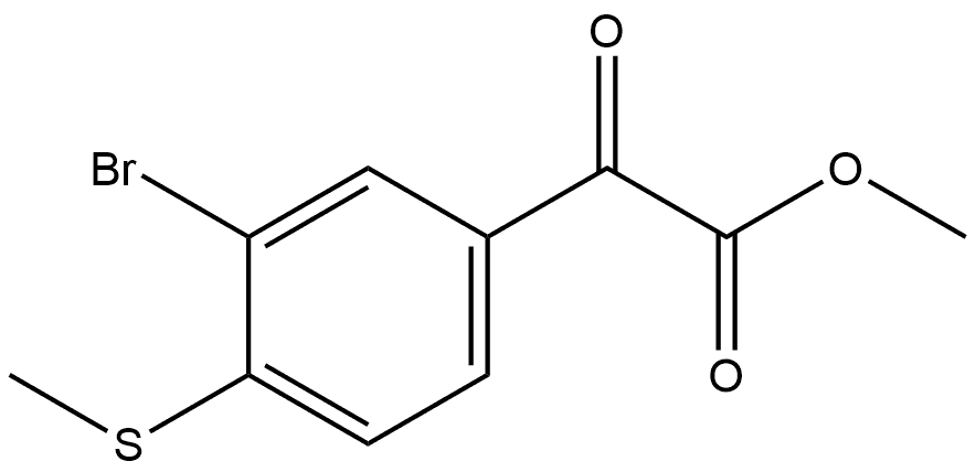 methyl 2-[3-bromo-4-(methylsulfanyl)phenyl]-2-oxoacetate Structure