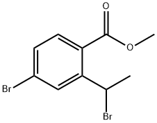 Benzoic acid, 4-bromo-2-(1-bromoethyl)-, methyl ester 구조식 이미지