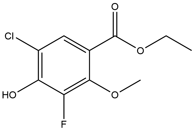 Ethyl 5-chloro-3-fluoro-4-hydroxy-2-methoxybenzoate Structure