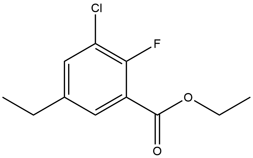 Ethyl 3-chloro-5-ethyl-2-fluorobenzoate Structure