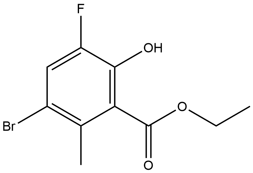 Ethyl 3-bromo-5-fluoro-6-hydroxy-2-methylbenzoate Structure