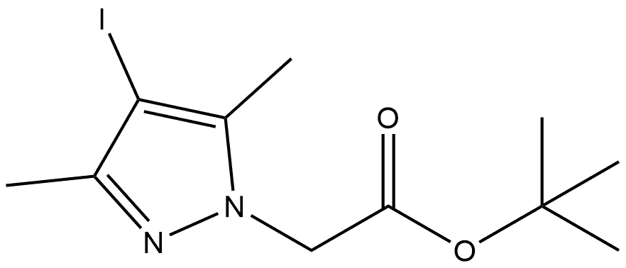 tert-butyl 2-(4-iodo-3,5-dimethyl-1H-pyrazol-1-yl)acetate Structure