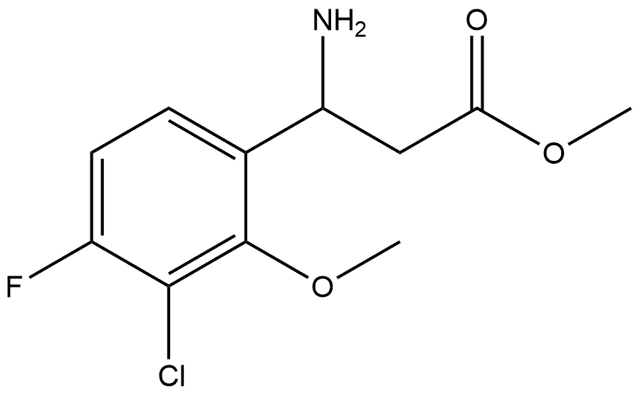 methyl 3-amino-3-(3-chloro-4-fluoro-2-methoxyphenyl)propanoate Structure