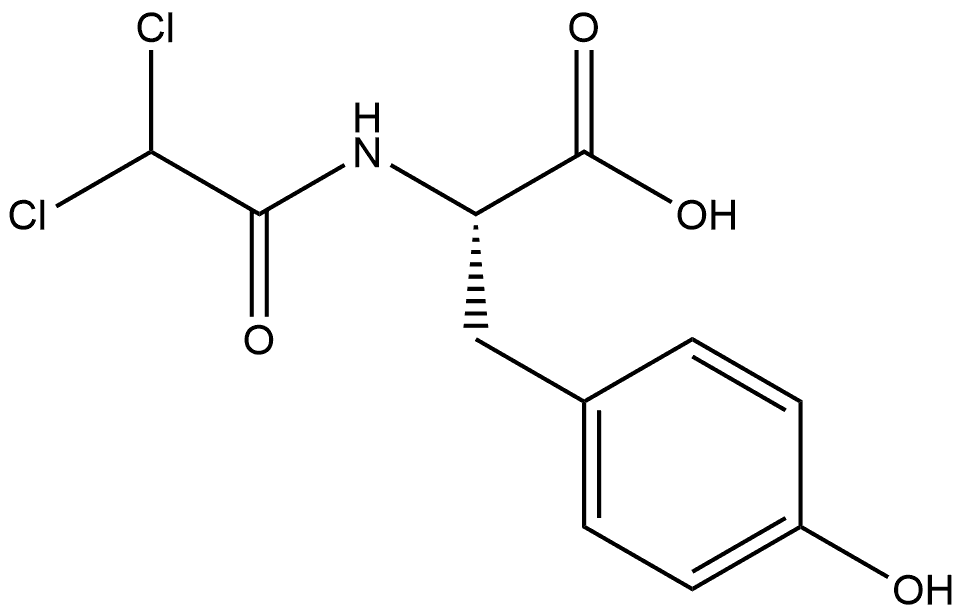 Tyrosine, N-(dichloroacetyl)-, L- Structure