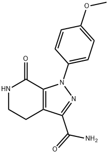 1H-?Pyrazolo[3,?4-?c]?pyridine-?3-?carboxamide, 4,?5,?6,?7-?tetrahydro-?1-?(4-?methoxyphenyl)?-?7-?oxo- Structure